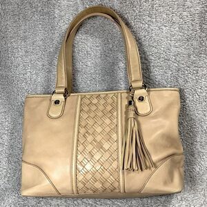 Cole Haan Mid Basket Weave Shoulder Purse